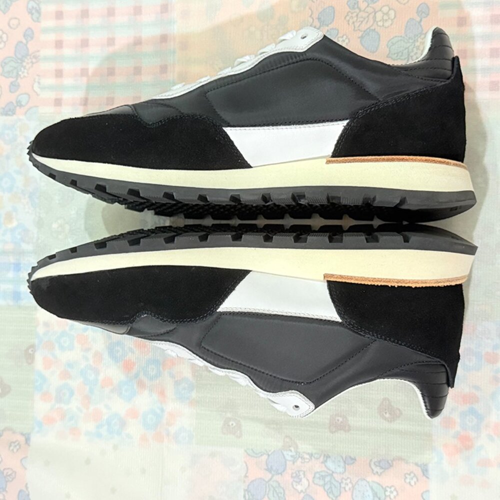 Dunhill Black Wavy Suede Sneakers - Picture 3 of 9